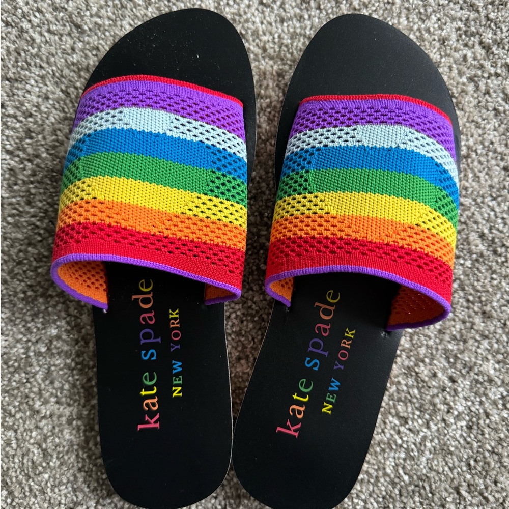 Kate Spade Pride Rainbow Heart Sandals